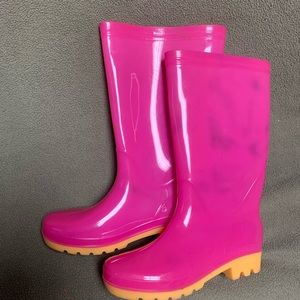 Rain Boots 8 / 38 Pink Marbled